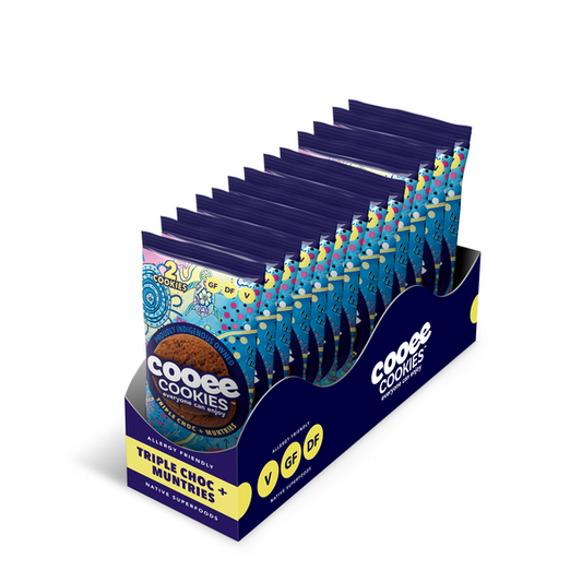 Shelf ready tray- Triple Choc & Muntries and Nan's jam drop. Whopping 40% OFF